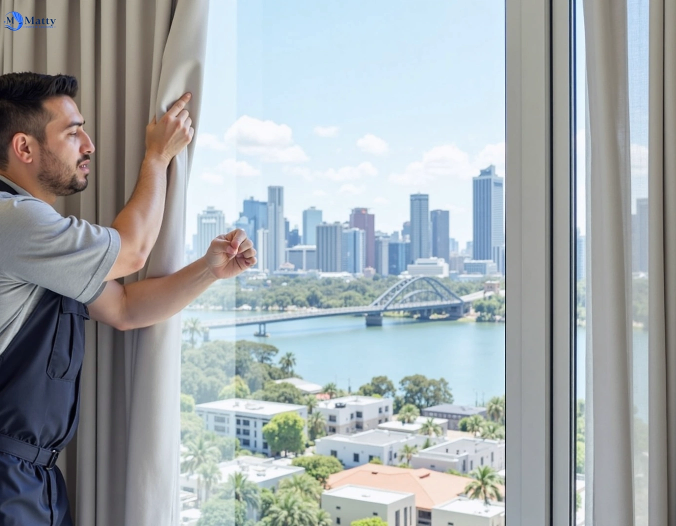 Professional curtain steam cleaning service dawes-point-nsw QLD by Matty Curtain Cleaning